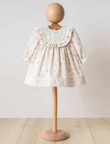 Платье с длинным рукавом Mymio Flower Beige & Ecru (12-18М) купить в Кишиневе