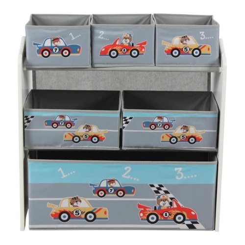 Стеллаж для хранения игрушек U-Grow «Машинки» с 6 коробами купить в Кишиневе