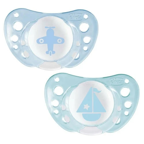 Suzetă anatomică din silicon Chicco Physio Air Blue (0-6 luni), 2 buc. cumpăra în Chișinau