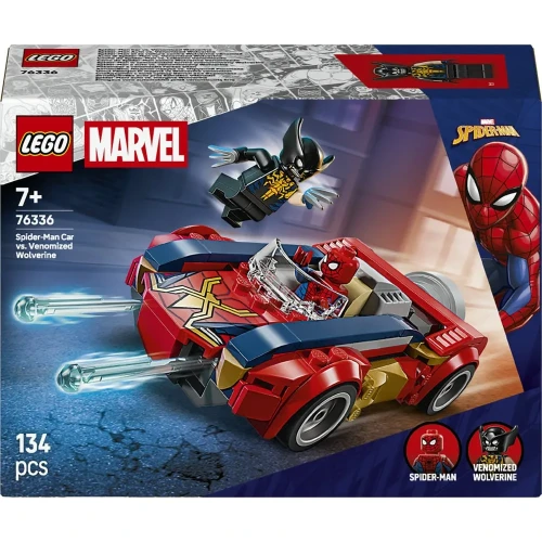 Set construcție Lego Marvel Spider-Man Car vs. Venomized Wolverine, 134 elemente cumpăra în Chișinau