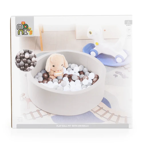 Игровой манеж с шариками Moni 200 balls Grey купить в Кишиневе