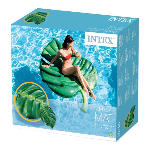 Надувной матрас Intex Пальмовый лист 58782, зелёный, 206x132x20 см купить в Кишиневе