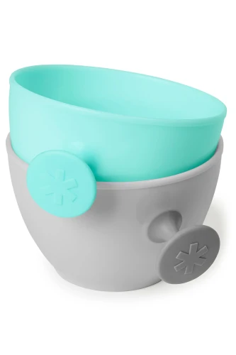 Set de masă cu 5 piese Skip Hop Easy-Feed Blue & Gray cumpăra în Chișinau