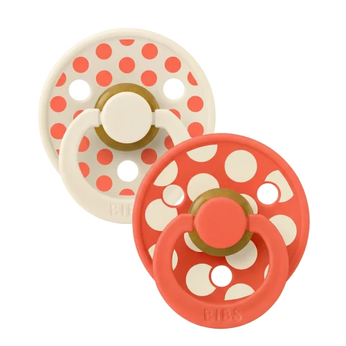 Круглые латексные соски Bibs Polka Ivory & Tango (0-6 мес.), 2 шт. купить в Кишиневе