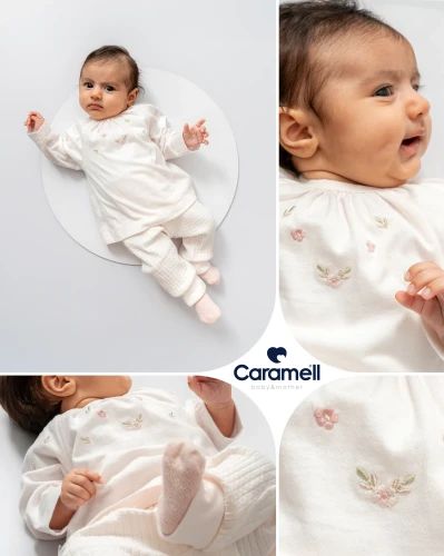 Set din 2 piese Caramell Only Flowers Ivory & Ecru (9-12L) cumpăra în Chișinau