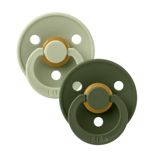 Suzetă rotundă din latex Bibs Sage & Hunter Green (6-18 luni), 2 buc. cumpăra în Chișinau
