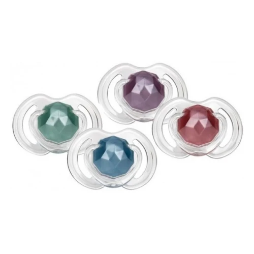 Пустышка круглая силиконовая Nuby Tritan Little Gems 0-6 мес купить в Кишиневе