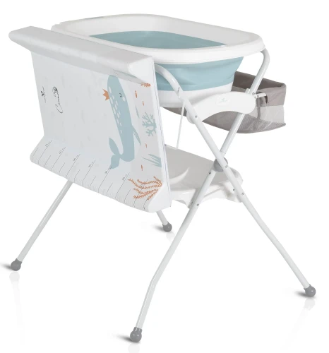 Пеленальный столик с ванночкой Moni Como Blue, 72x85x100 см купить в Кишиневе