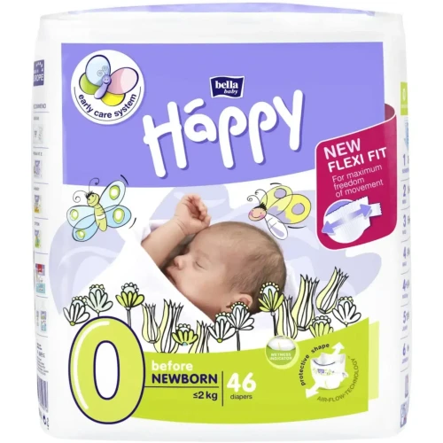 Scutece Bella Baby Happy Before Newborn 0 (<2 kg), 46 buc. cumpăra în Chișinau