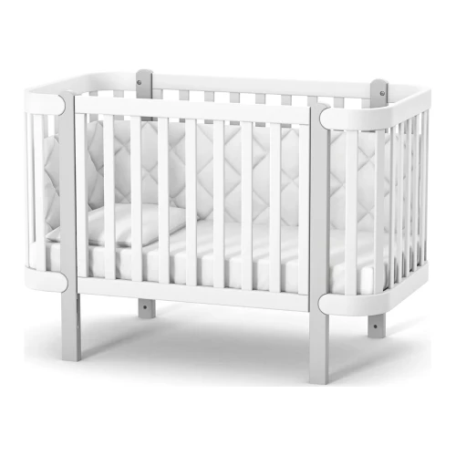Pătuț pentru copii Veres Monaco LD5 120x60 cm alb-gri cumpăra în Chișinau