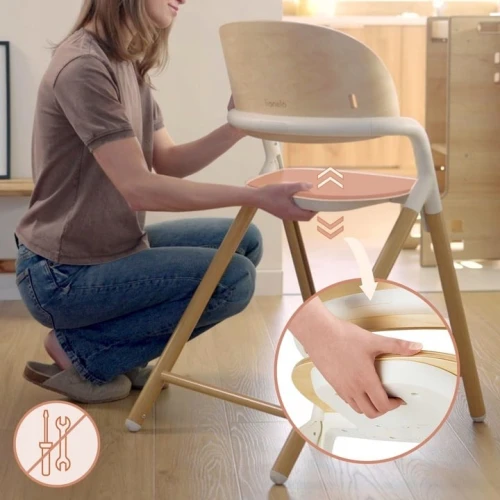 Стул для кормления 3 в 1 Lionelo Celia Grey Natural Wood купить в Кишиневе