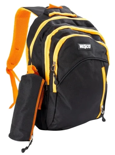 Школьный большой рюкзак с пеналом Mesco Black&Orange, 44x32x16 см купить в Кишиневе
