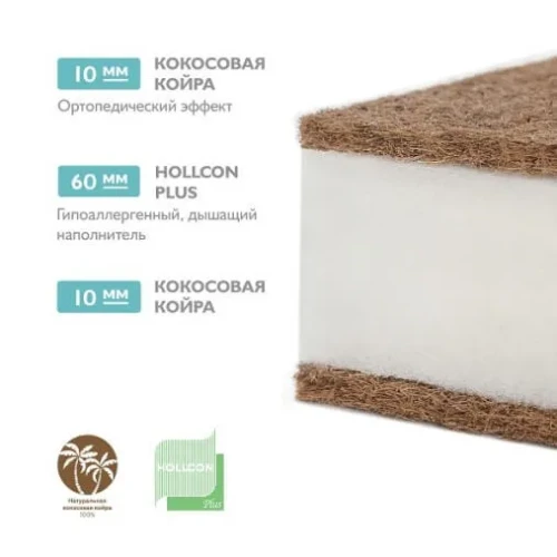 Матрас детский Plitex Junior Fibre 1190х600х85мм купить в Кишиневе