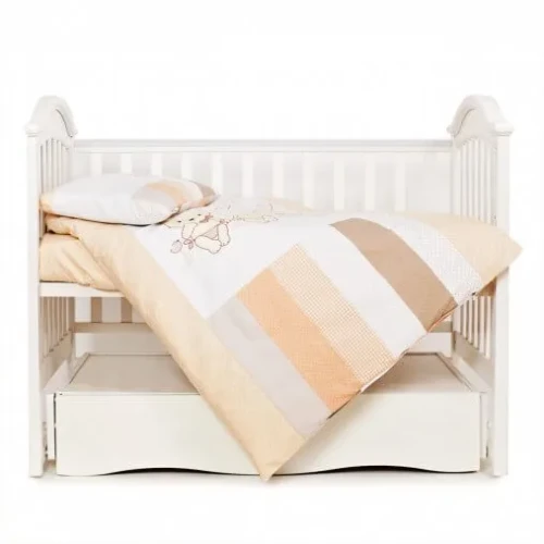 Lenjerie de patut (3 elemente) Twins Dolce Friends Beige cumpăra în Chișinau