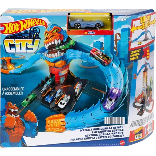 Set constructie Hot Wheels City Wreck and Ride Gorilla Attack, 2 elemente cumpăra în Chișinau