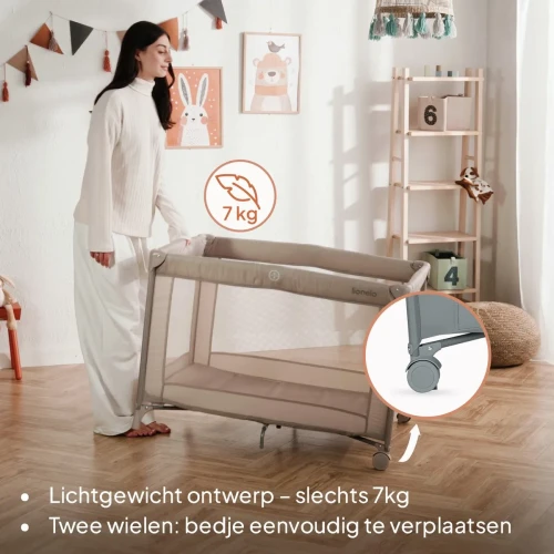 Кроватка манеж Lionelo Amelie Beige Sand купить в Кишиневе