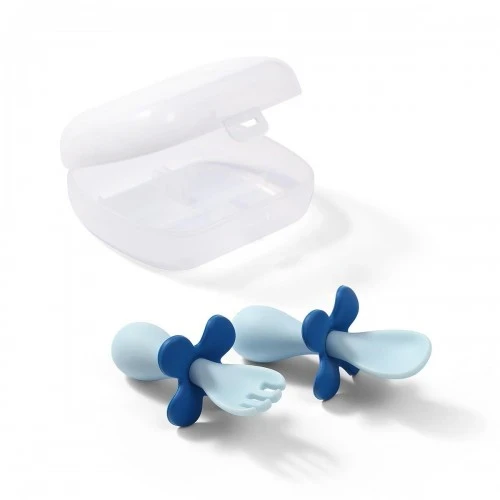 Set linguriță și furculiță ergonomică BabyOno Albastru cumpăra în Chișinau