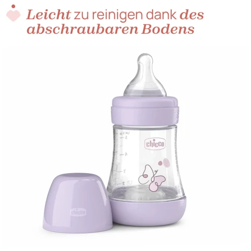 Biberon pentru bebeluși din plastic Chicco Perfect5 Butterfly Purple, 150 ml cumpăra în Chișinau