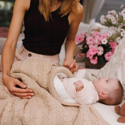 Пледик BabyOno Braided Beige, 75×100 см купить в Кишиневе