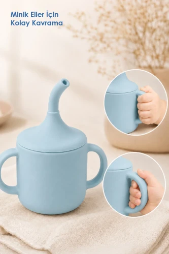 Силиконовая кружка с трубочкой BabyJem Mint (8 мес.+), 120 мл купить в Кишиневе