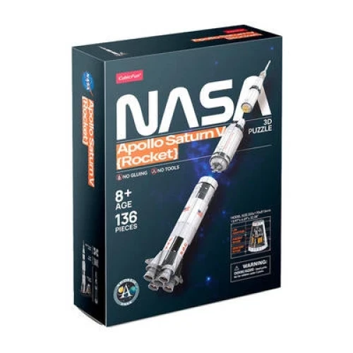 Puzzle 3D Cubic Fun NASA Apollo Saturn V Rocket, 136 elemente cumpăra în Chișinau