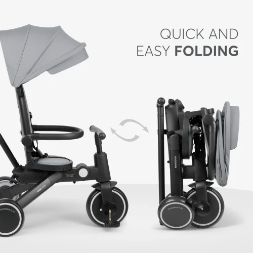 Tricicletă Kikkaboo 8in1 Trix 2 Grey cumpăra în Chișinau