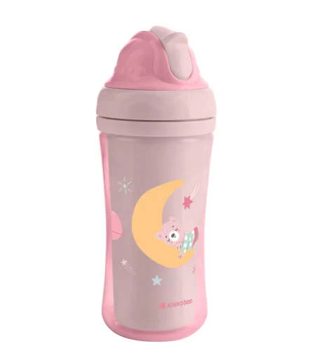 Поильник с трубочкой Kikkaboo Moony me Pink (8 мес.+), 220 мл купить в Кишиневе