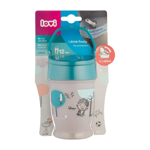 Поильник с трубочкой Lovi Lovely Boy 250 мл купить в Кишиневе