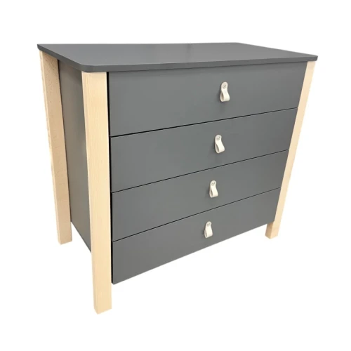 Комод-пеленальный столик Eucalyptus Karol Plus (4 ящиков) PAL Graphite & Natural купить в Кишиневе