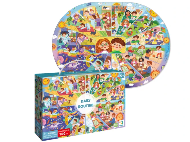 Puzzle Dodo Rutina zilnică, seria Puzzle-uri educative, 100 elemente cumpăra în Chișinau