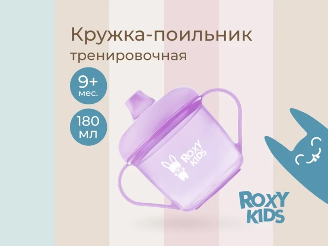 Поильник-непроливайка Roxy Kids Purple (9 мес.+), 180 мл купить в Кишиневе