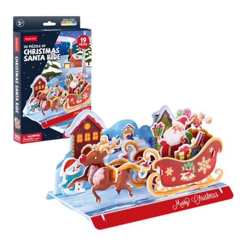 Puzzle 3D CubicFun Sania lui Moș Crăciun, 19 elemente cumpăra în Chișinau