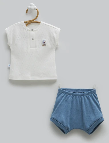 Set din 2 piese Caramell Hello Boy Ivory & Blue (9-12L) cumpăra în Chișinau