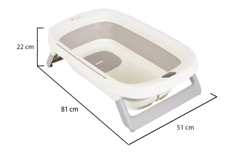 Cădiță pliabilă cu termometru Moni Morea 81 cm Grey + Cadou pernuța cumpăra în Chișinau