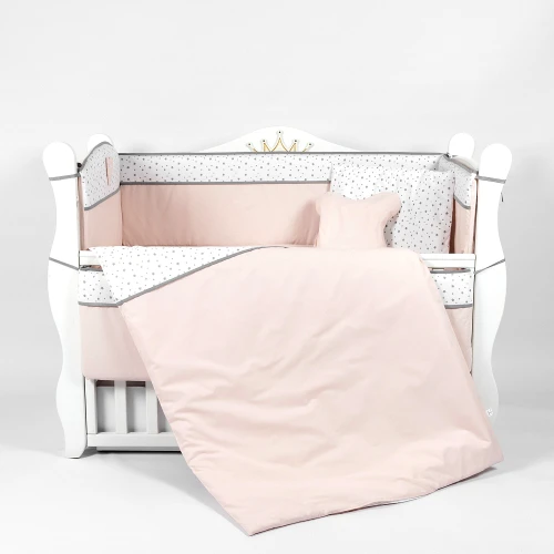 Lenjerie de patut PernaMea Confort Stele Roz (8 piese), 120x60 cm cumpăra în Chișinau