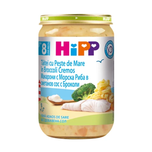 Piure HiPP Tăieței cu pește de mare în brocoli cremos (8 luni+), 220 g cumpăra în Chișinau