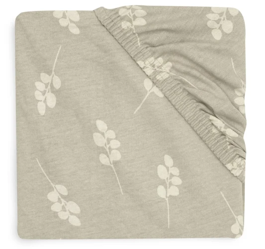 Простыня на резинке Jollein Jersey Twig Olive Green, 120x60 см купить в Кишиневе