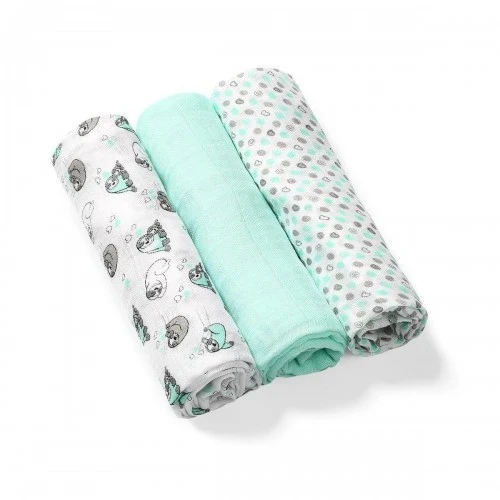 Pelinci din fibre de bambus BabyOno Hearts Mint (70x70 cm), 3 buc. cumpăra în Chișinau