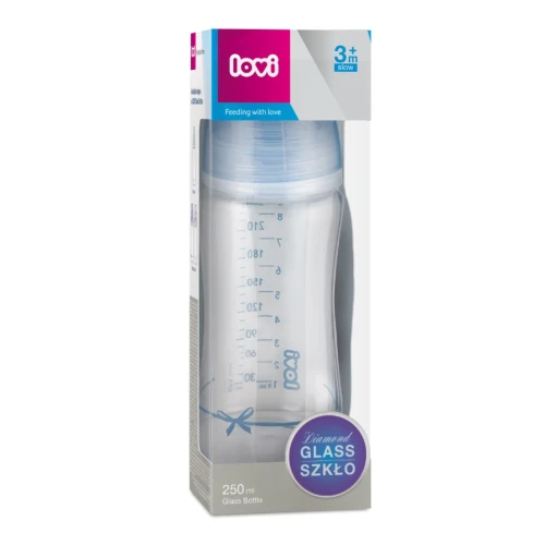 Biberon pentru bebeluși din sticlă Lovi Baby Shower Boy 250 ml cumpăra în Chișinau