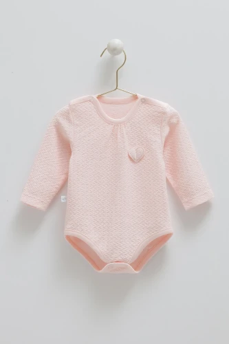 Body cu mânecă lungă Caramell Tiny Lace Pink (3-6L) cumpăra în Chișinau