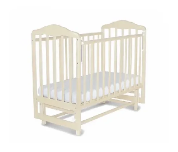 Детская кроватка SKV Березка Бежевая на маятнике купить в Кишиневе