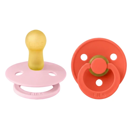 Круглые латексные соски Bibs Colour Baby Pink & Tango (6-18 мес.), 2 шт. купить в Кишиневе