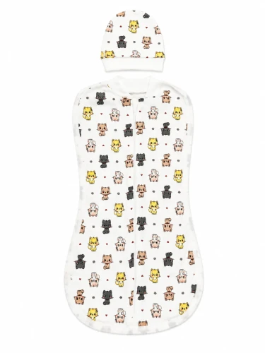 Комплект кокон + шапочка PernaMea Cat Ivory (0-3М) купить в Кишиневе