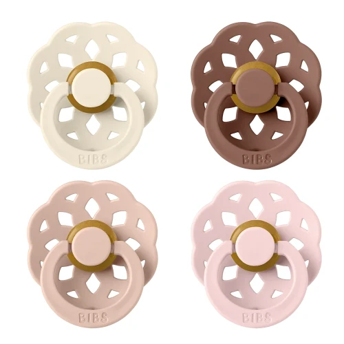 Круглые латексные соски Bibs Boheme Ivory & Blush & Woodchuck & Blossom (0-6 мес.), 4 шт. купить в Кишиневе