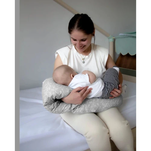Perna pentru alaptare BabyJem Multifunctionala cu suport pentru cap Gri, 25x79 cm cumpăra în Chișinau