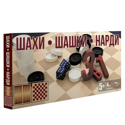 Joc de masă M-TOYS Șah-Dame-Table 3 în 1 în cutie cumpăra în Chișinau