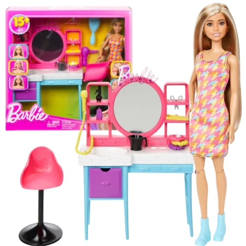 Papusa Barbie Hair Salon Playset cumpăra în Chișinau