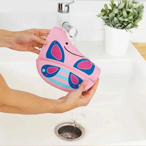 Bavetă din silicon Skip Hop Fold & Go Zoo Butterfly cumpăra în Chișinau