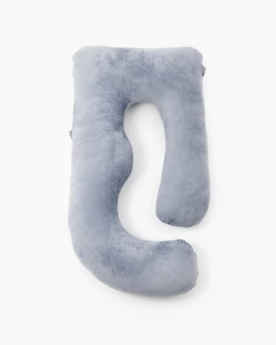 Подушка для беременных Momcozy формы-U Velvet Dark Grey, 145 см купить в Кишиневе