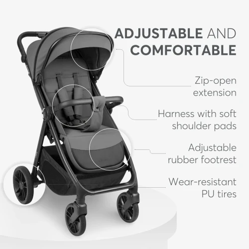 Cărucior de plimbare KikkaBoo Jody Dark Grey cumpăra în Chișinau
